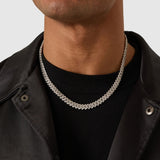 Prong Link Iced Cuban (Silver) 8mm