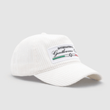 Italian Gentleman's Club Hat - Cord (White)