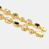 Melted Onyx Gemstone Bracelet (Gold)