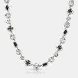 Melted Onyx Gemstone Necklace (Silver)