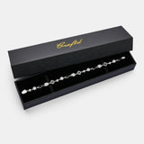 Melted Onyx Gemstone Necklace (Silver)