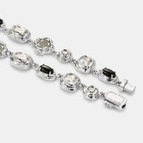 Melted Onyx Gemstone Necklace (Silver)