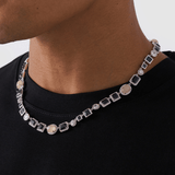 Onyx Gemstone Necklace (Silver)