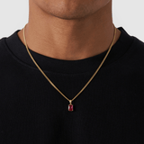 Ruby Stone Pendant (Gold)
