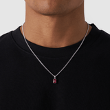 Ruby Stone Pendant (Silver)