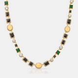 Onyx Gemstone Necklace (Gold)