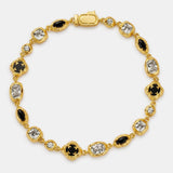Melted Onyx Gemstone Bracelet (Gold)