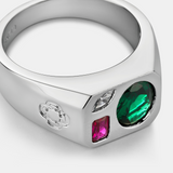 Tri Stone Ring (Silver)