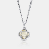 White Clover Stone Pendant (Silver)
