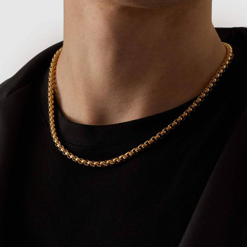 Round Box Chain (Gold) 5mm