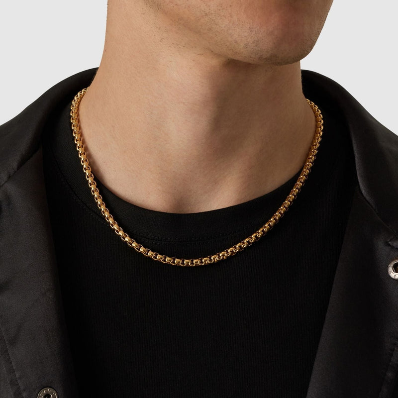 Round Box Chain (Gold) 5mm