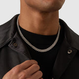 Prong Link Iced Cuban (Silver) 8mm