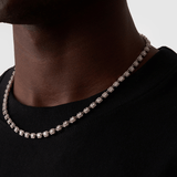 Cluster Stone Tennis Chain (Silver)
