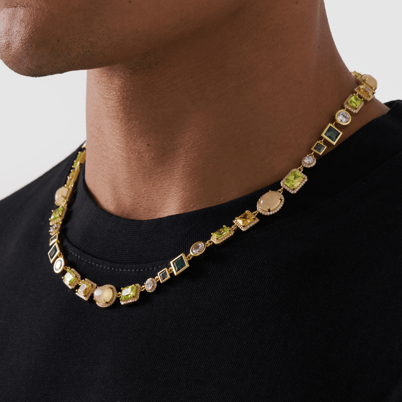 Emerald Gemstone Necklace (Gold)