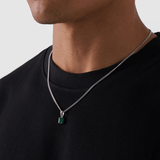 Emerald Stone Pendant (Silver)
