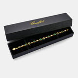 Melted Emerald Gemstone Necklace (Gold)