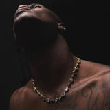 Melted Onyx Gemstone Necklace (Gold)