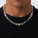 Emerald Gemstone Necklace (Silver)