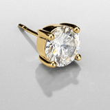 Round Diamond Stud Earrings (Gold)