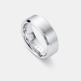 Bevelled Ring (Silver) 8mm | Tungsten