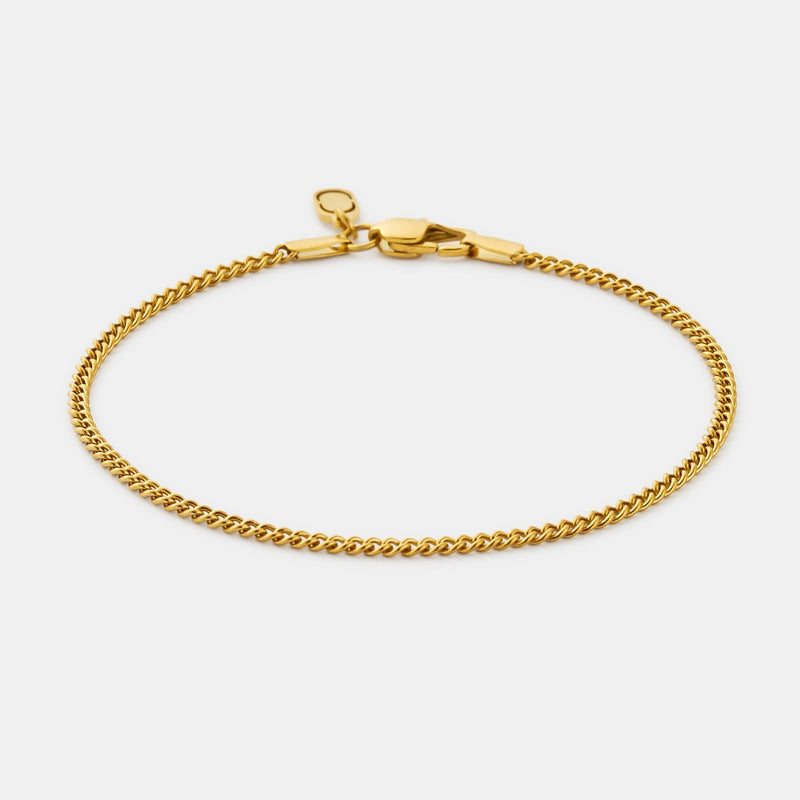 Cuban Bracelet (Gold) 2mm