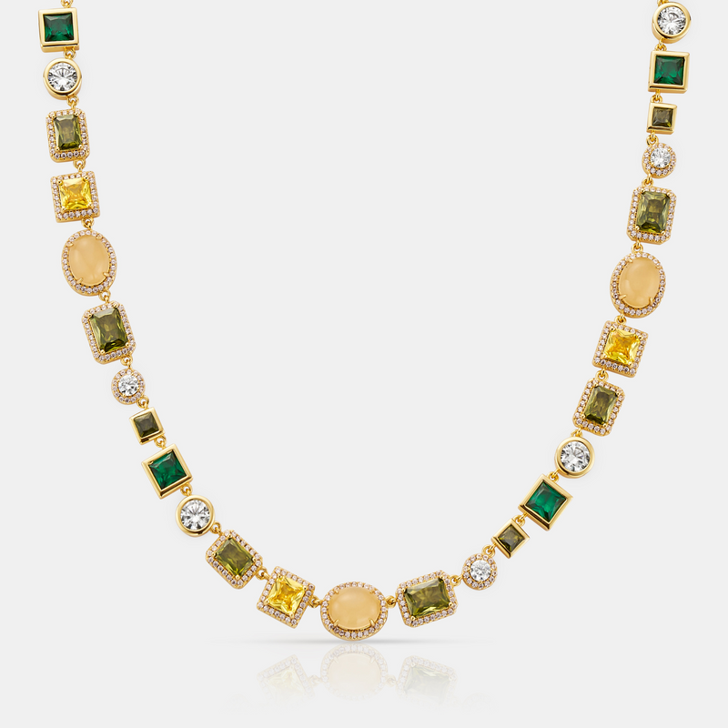 Emerald Gemstone Necklace (Gold)