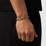Melted Emerald Gemstone Bracelet (Gold)