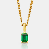 Emerald Stone Pendant (Gold)