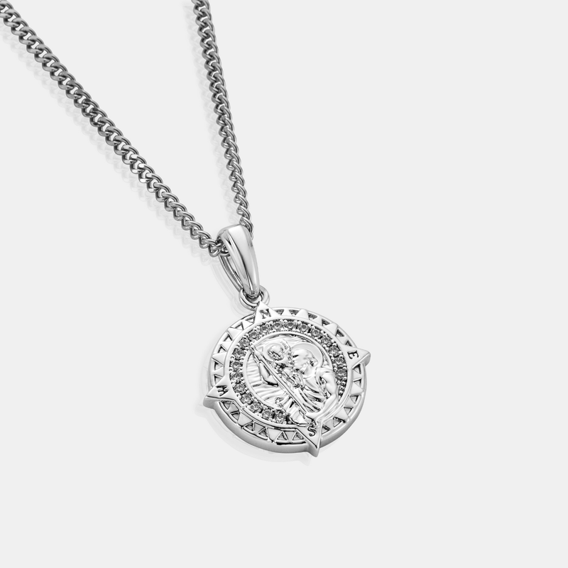 Iced St Christopher (Silver)