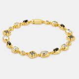 Melted Onyx Gemstone Bracelet (Gold)