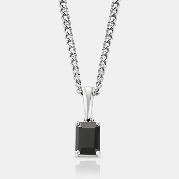 Onyx Stone Pendant (Silver)