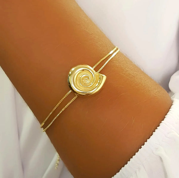 Gold Plated Snail Shape Bracelet
