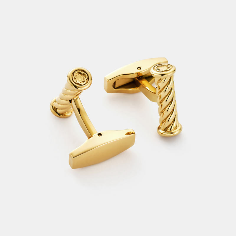 Rope Cuff Links (Gold)