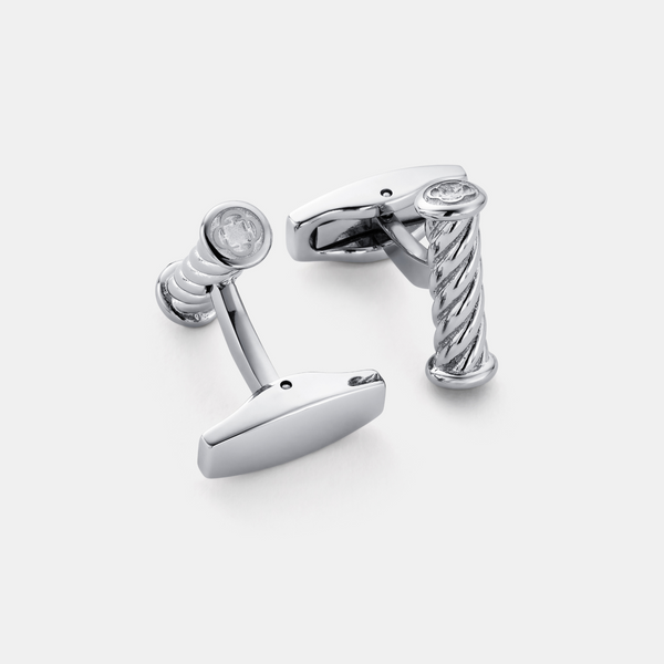 Rope Cuff Links (Silver)