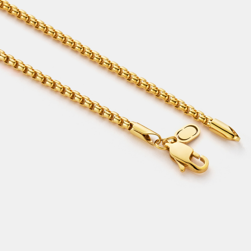 Round Box Chain (Gold) 3mm