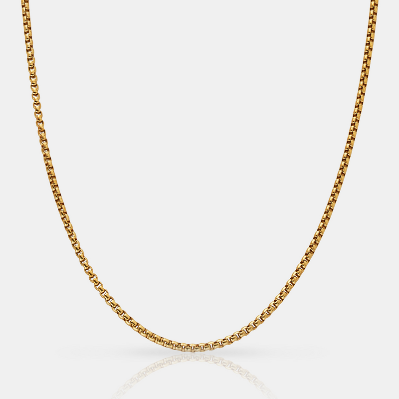 Round Box Chain (Gold) 3mm