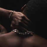 Melted Ruby Gemstone Bracelet (Silver)