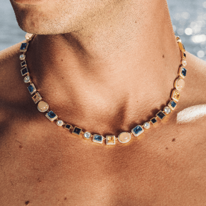 Sapphire Gemstone Necklace (Gold)