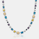 Sapphire Gemstone Necklace (Silver)