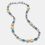Sapphire Gemstone Necklace (Silver)