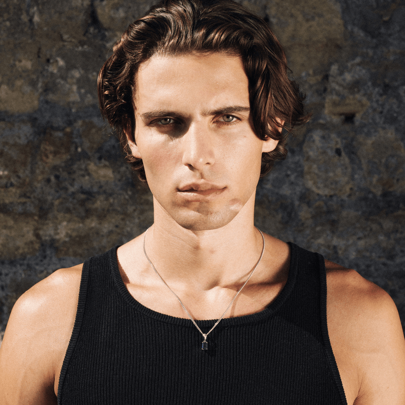 Sapphire Stone Pendant (Silver)