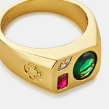 Tri Stone Ring (Gold)