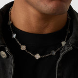 White Clover Stone Necklace (Silver)