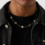 White Clover Stone Necklace (Silver)