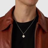 White Clover Stone Pendant (Silver)